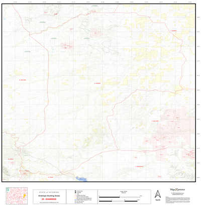 2025 Wyoming Hunt Map – Antelope Area 29 (Shawnee) Preview 1