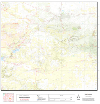 2025 Wyoming Hunt Map – Antelope Area 32 (Bates Creek) Preview 1