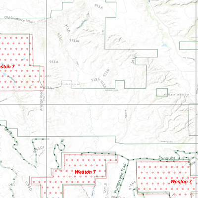 2025 Wyoming Hunt Map – Antelope Area 4 (Arch Creek) Preview 2