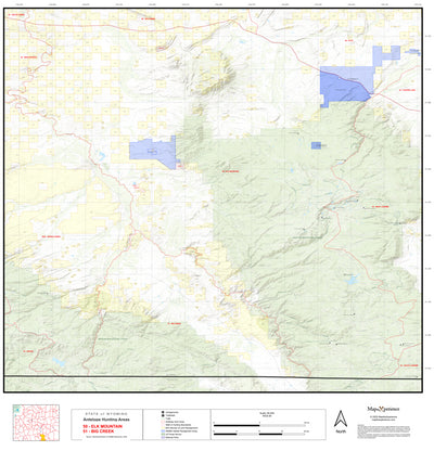 2025 Wyoming Hunt Map – Antelope Area 51 (Big Creek) Preview 1