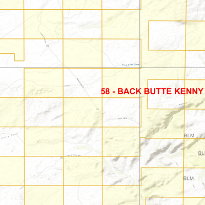 2025 Wyoming Hunt Map – Antelope Area 58 (Black Butte – Kenny Rim) Preview 2