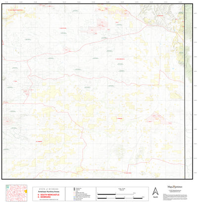 2025 Wyoming Hunt Map – Antelope Area 6 (South Newcastle) Preview 1
