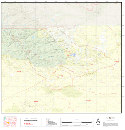 2025 Wyoming Hunt Map – Antelope Area 65 (South Pass) Preview 1