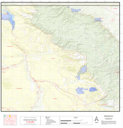 2025 Wyoming Hunt Map – Antelope Area 79 (Big Horn) Preview 1