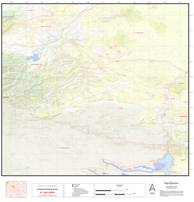2025 Wyoming Hunt Map – Antelope Area 83 (Owl Creek) Preview 1