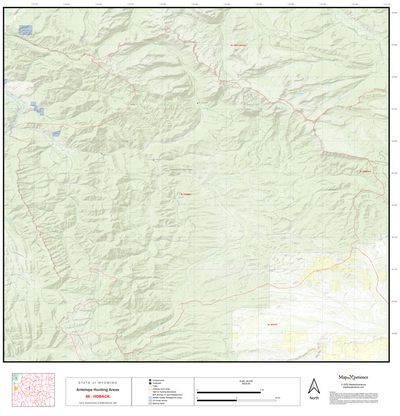 2025 Wyoming Hunt Map – Antelope Area 86 (Hoback) Preview 1