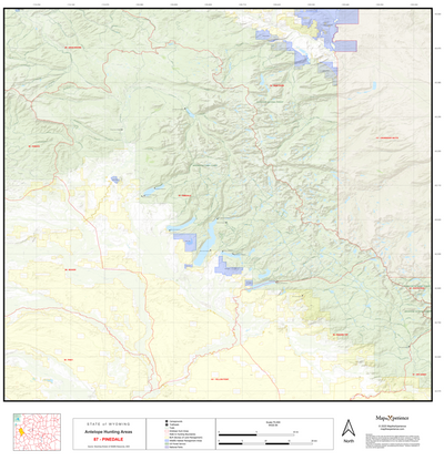 2025 Wyoming Hunt Map – Antelope Area 87 (Pinedale) Preview 1