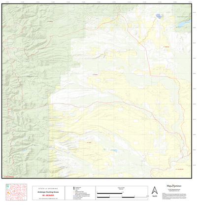 2025 Wyoming Hunt Map – Antelope Area 88 (Beaver) Preview 1