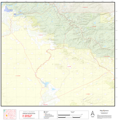 2025 Wyoming Hunt Map – Antelope Area 90 (Square Top) Preview 1