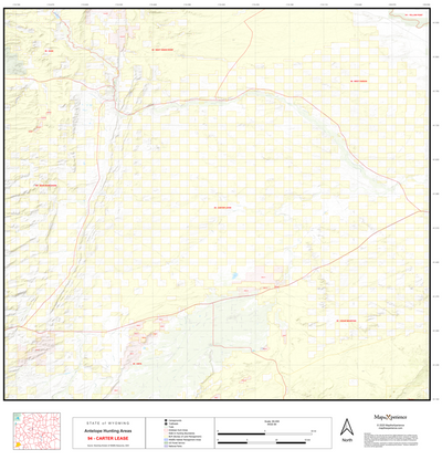 2025 Wyoming Hunt Map – Antelope Area 94 (Carter Lease) Preview 1