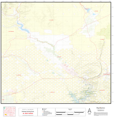 2025 Wyoming Hunt Map – Antelope Area 96 (West Farson) Preview 1