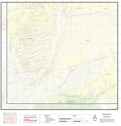 2025 Wyoming Hunt Map – Antelope Area 99 (Uinta) Preview 1