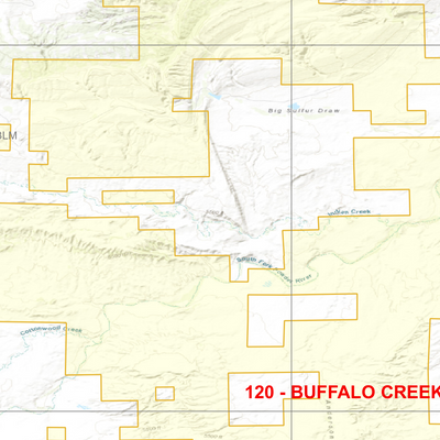 2025 Wyoming Hunt Map – Elk Area 120 (Buffalo Creek) Preview 2
