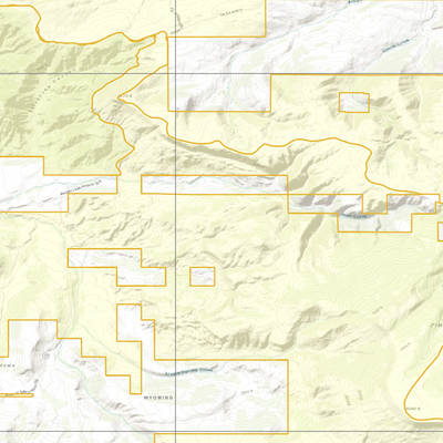 2025 Wyoming Hunt Map – Elk Area 124 (Powder Rim Western) Preview 3