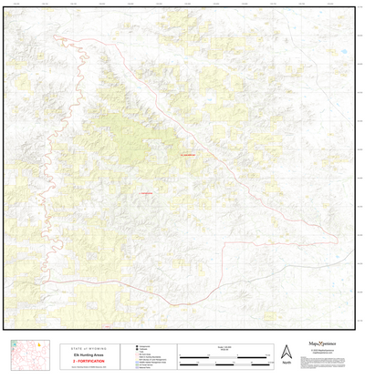 2025 Wyoming Hunt Map – Elk Area 2 Preview 1
