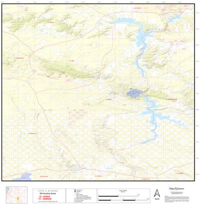 2025 Wyoming Hunt Map – Elk Area 22 Preview 1