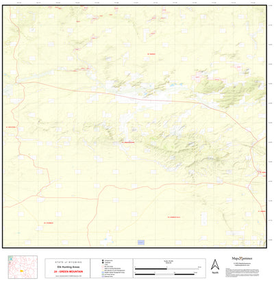 2025 Wyoming Hunt Map – Elk Area 24 Preview 1