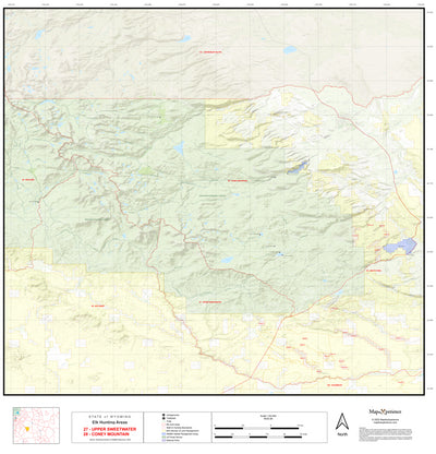 2025 Wyoming Hunt Map – Elk Area 27 Preview 1