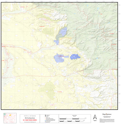 2025 Wyoming Hunt Map – Elk Area 45 Preview 1