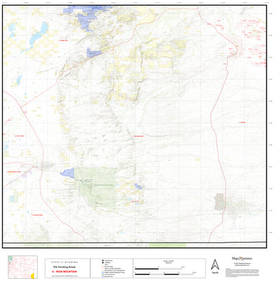 2025 Wyoming Hunt Map – Elk Area 6 Preview 1