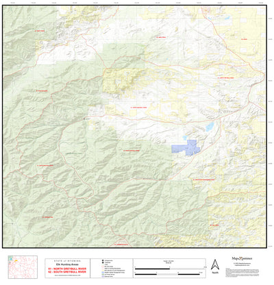 2025 Wyoming Hunt Map – Elk Area 62 Preview 1
