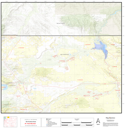 2025 Wyoming Hunt Map – Elk Area 65 Preview 1