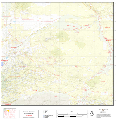 2025 Wyoming Hunt Map – Elk Area 66 Preview 1