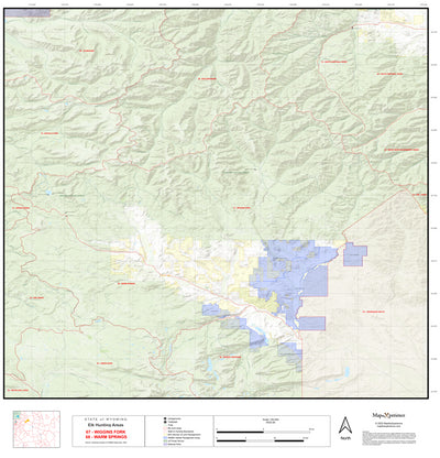 2025 Wyoming Hunt Map – Elk Area 68 Preview 1
