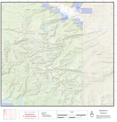 2025 Wyoming Hunt Map – Elk Area 69 Preview 1