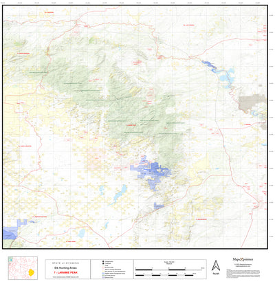 2025 Wyoming Hunt Map – Elk Area 7 Preview 1