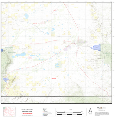 2025 Wyoming Hunt Map – Elk Area 8 Preview 1