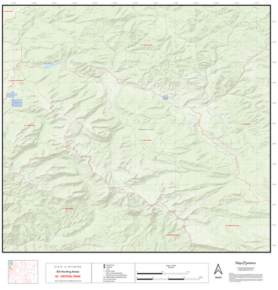 2025 Wyoming Hunt Map – Elk Area 82 Preview 1