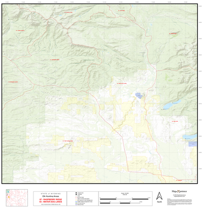 2025 Wyoming Hunt Map – Elk Area 87 Preview 1