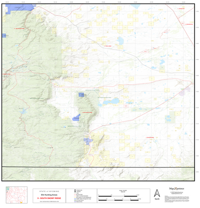 2025 Wyoming Hunt Map – Elk Area 9 Preview 1