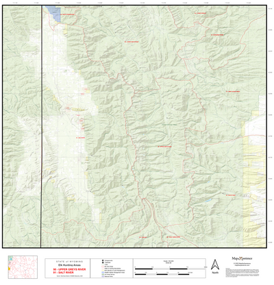 2025 Wyoming Hunt Map – Elk Area 90 Preview 1