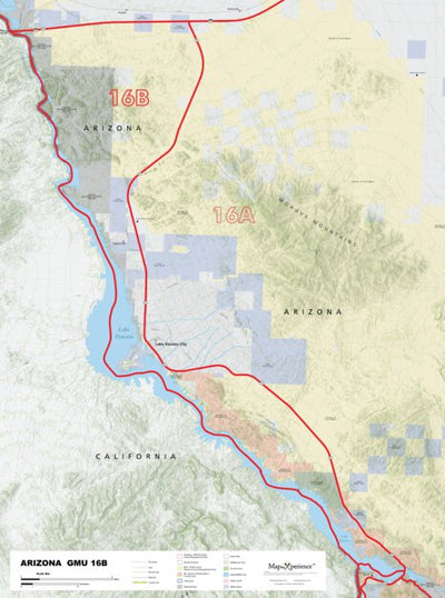 Map the Xperience Arizona GMU 16B - Hunt Arizona digital map