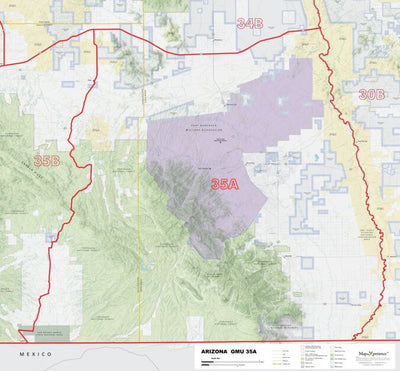 Map the Xperience Arizona GMU 35A - Hunt Arizona digital map