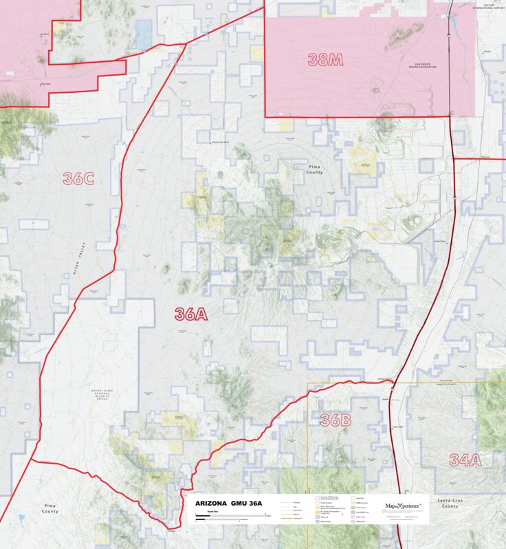 Arizona GMU 36A - Hunt Arizona Map by Map the Xperience | Avenza Maps