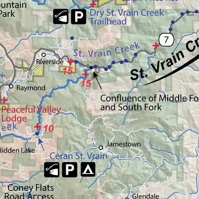 Map the Xperience Boulder Creek & St Vrain Creek - Fish Colorado digital map