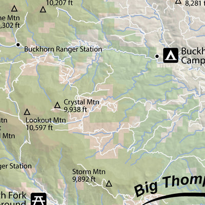 Map the Xperience Cache la Poudre River & Big Thompson River - Fish Colorado digital map