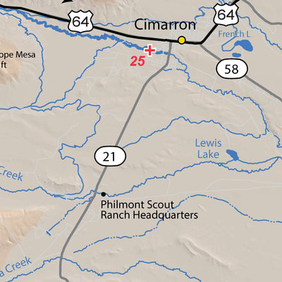 Map the Xperience Cimarron River - Fish New Mexico digital map