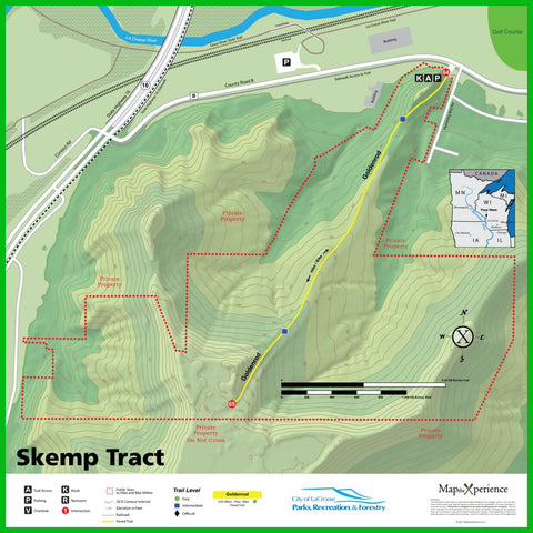 Map the Xperience City of La Crosse Park and Rec Skemp Tract Map digital map