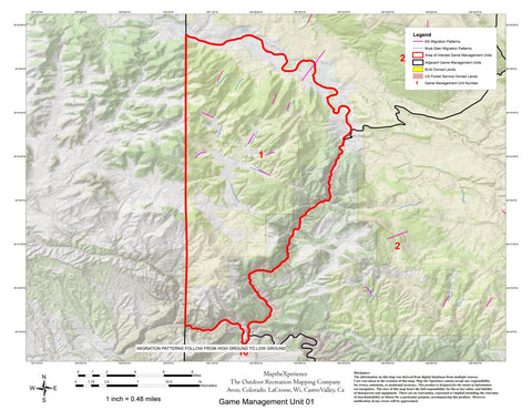 Map the Xperience Colorado GMU 01 - Hunt Colorado digital map