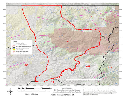 Map the Xperience Colorado GMU 04 - Hunt Colorado digital map