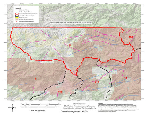 Map the Xperience Colorado GMU 05 - Hunt Colorado digital map