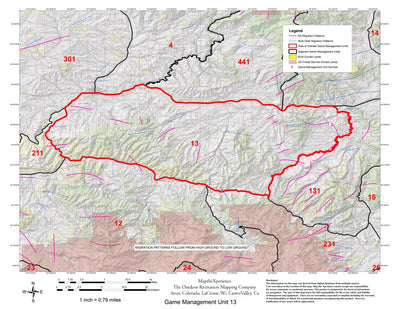 Map the Xperience Colorado GMU 13 - Hunt Colorado digital map