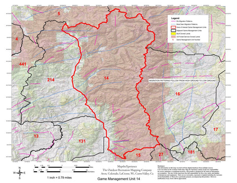 Map the Xperience Colorado GMU 14 - Hunt Colorado digital map