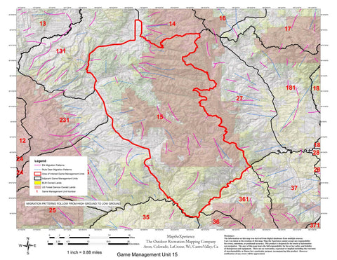 Map the Xperience Colorado GMU 15 - Hunt Colorado digital map