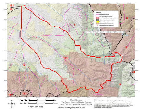 Map the Xperience Colorado GMU 171 - Hunt Colorado digital map