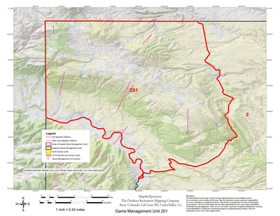 Map the Xperience Colorado GMU 201 - Hunt Colorado digital map